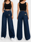 Urban Classics Damen Jeans blau, bequeme Jeans mit Reißverschluss, lockere Damenjeans, 90er Style Jeans