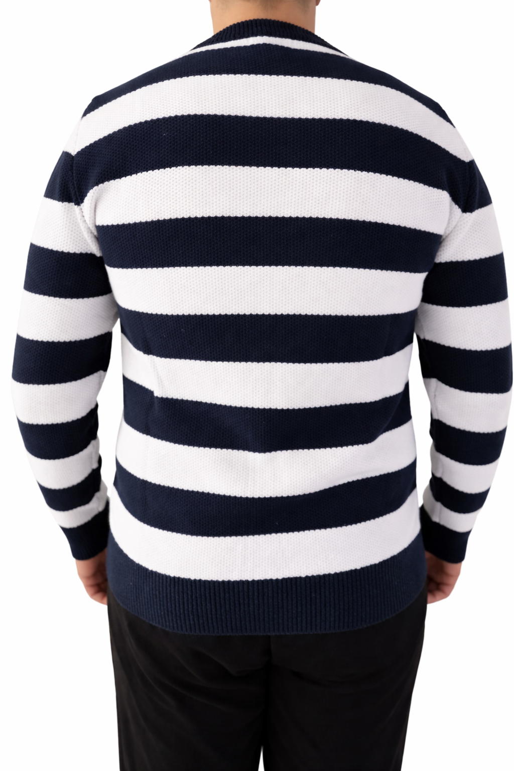 Esprit Herren Pullover Weiß-Blau Gestreift – Strickpullover