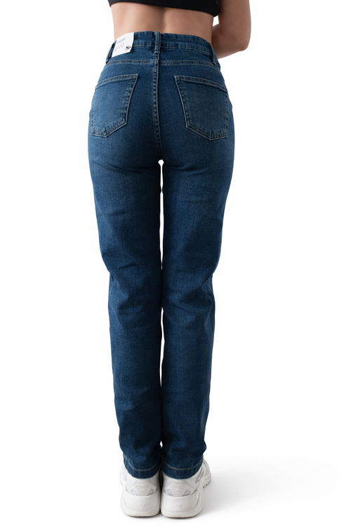 Damen Stretch Jeans KATY – Dunkelblau, Slim Fit