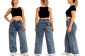 Bequeme Damen Jeans von URBAN CLASSICS in Blau mit sportlichem Kordelzug und Reißverschluss. Ideal für einen lockeren Streetwear-Look mit bequemem Sitz.