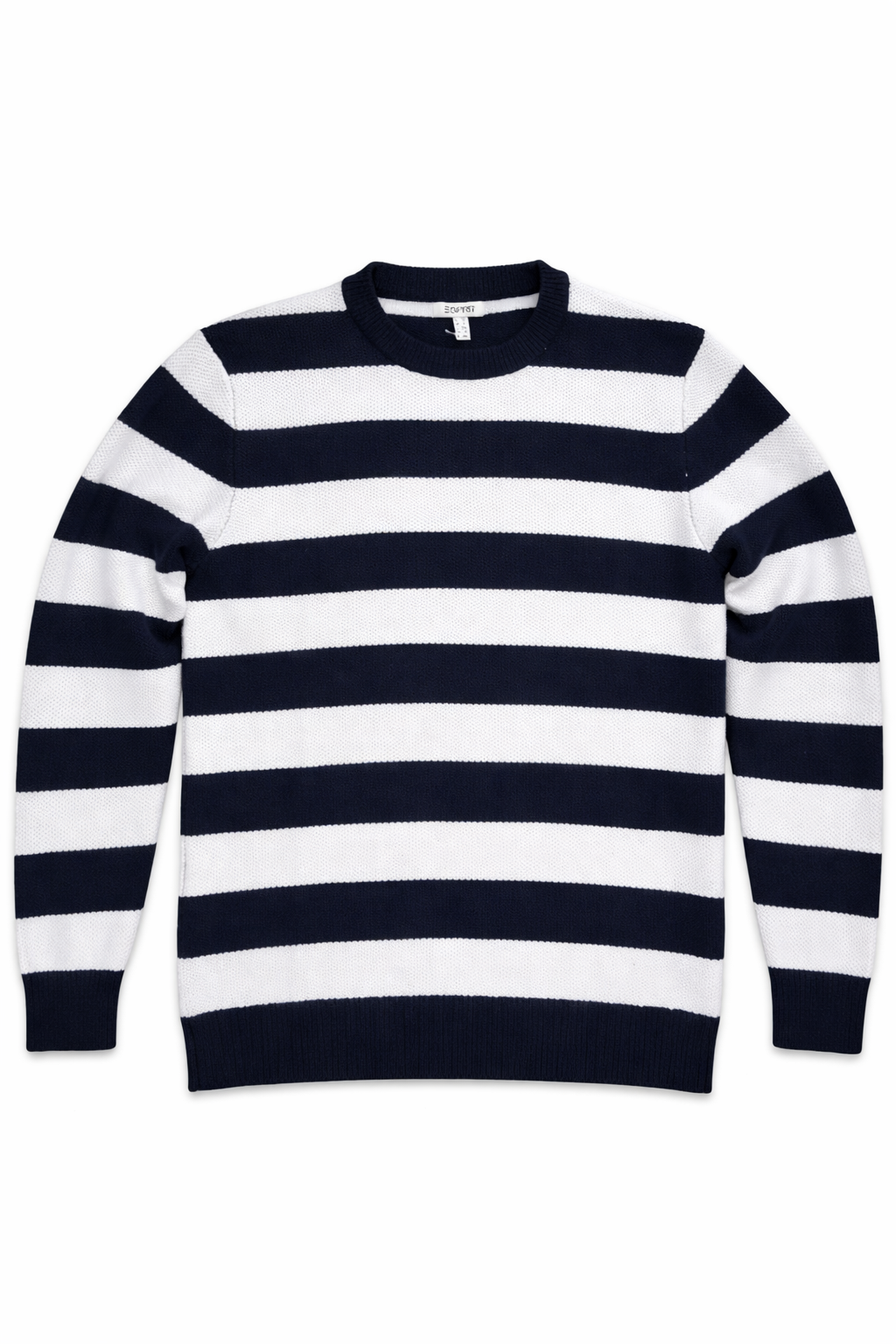Esprit Herren Pullover Weiß-Blau Gestreift – Strickpullover