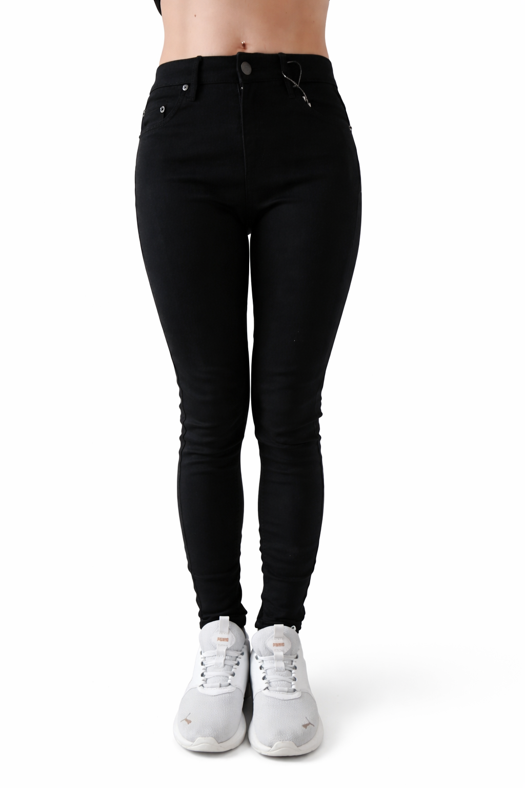 Damen Lara Skinny Jeans – Schwarz, Slim Fit & Stretch